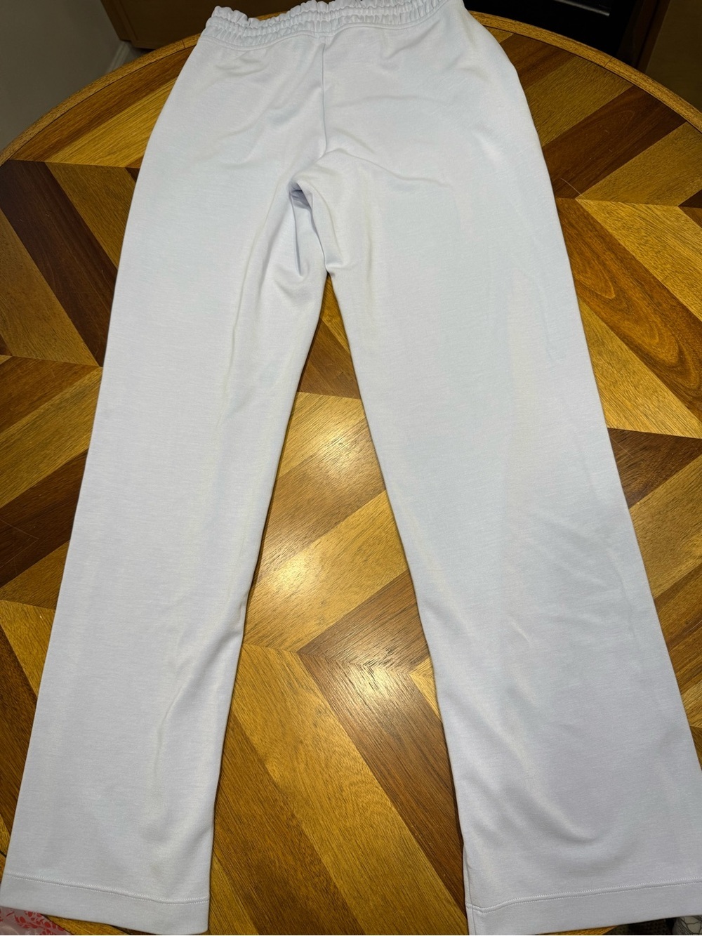 Athleta Seasoft Mid Rise Straight Wide-Leg Drawstring Pants color Gossamer - Picture 12 of 12